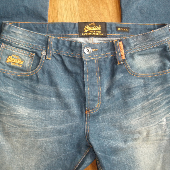 vintage superdry copper black denim